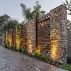 Backyard wood fences, garden fencing ideas, land property partition ideas