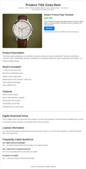 One Page HTML Template | Editable Website Template | Digital Downlooad