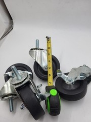 Plastiglide LOCKING steel castors w/ 1/2″ stud **NEW**