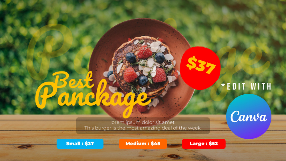 Horizontal Video Canva Template – Amazing Food