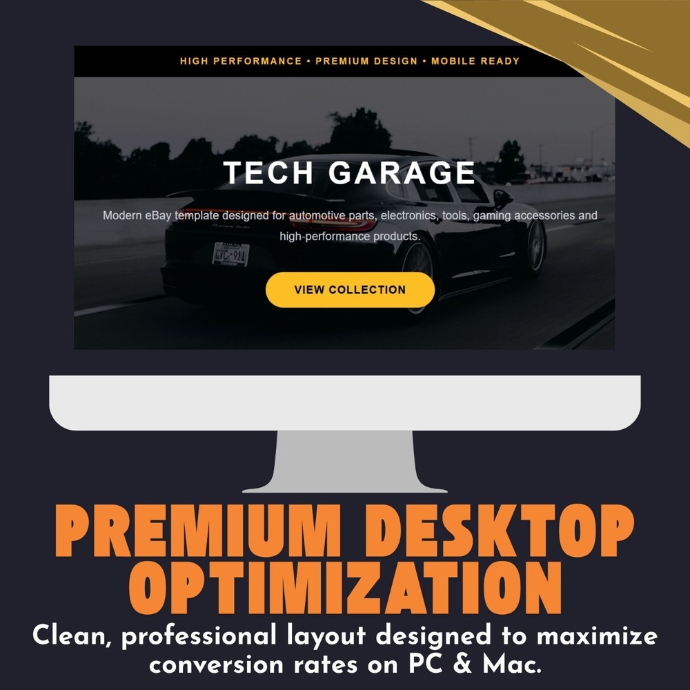eBay HTML Template Responsive Automotive Tech Electronics Store Design 2026✅