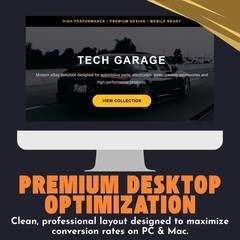 eBay HTML Template Responsive Automotive Tech Electronics Store Design 2026✅