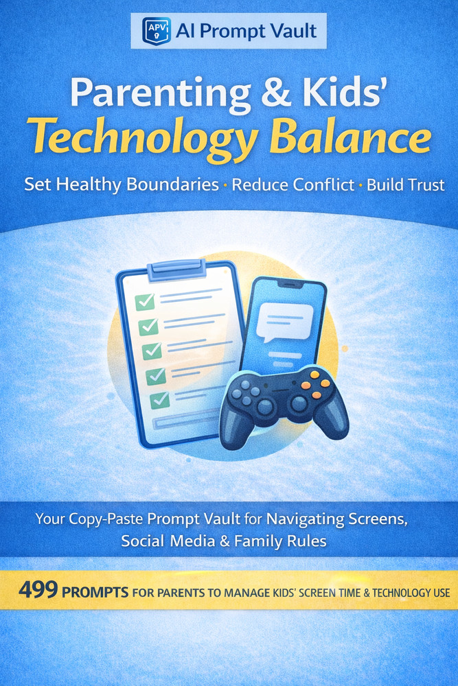 499 ChatGPT AI Prompts for Parents to Manage Kids’ Screen Time & Technology Use
