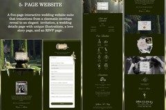Wedding Website template | Rsvp invite | custom wedding site editable in canva