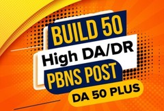 50 High Domain Authority /Domain Rated HOMEPAGE PBN Posts