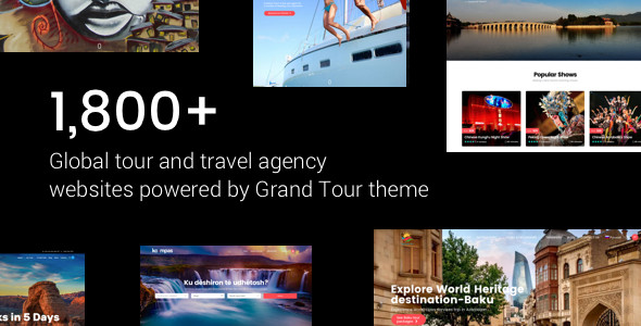WordPress Template- Grand Tour – Travel Agency – GPL License – Lifetime Update