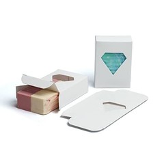 Diamond Window Soap Boxes White 250 Pack Handmade Artisan Boutique Weddings