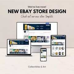 Premium eBay template HTML listing design, complimentary logo design & Video ad