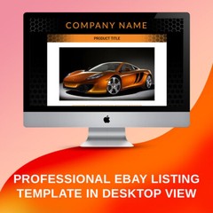 eBay Mobile Responsive Listing Templates Auction Gallery Html for Automobiles