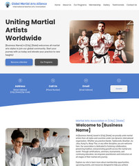 Martial Arts Association Customized Business Website *SEE FULL DESCRIPTION*