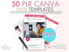 DIGITAL – 50 PLR Canva Templates: Etsy Seller Bundle EDITABLE