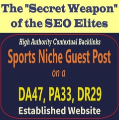 Premium SEO Guest Post on my DA40+ Sports Blog with Dofollow backlink