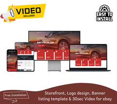 Automotive eBay Store, Customized Listing Template, Logo Design, Video Package