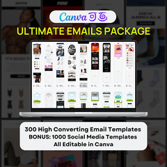 Ultimate Email Package: 300 High-Converting Email Canva Templates