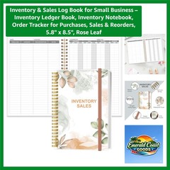 Inventory & Sales Log Book for Small Business – Inventory Ledger Book, Invent…