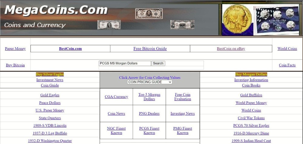 MegaCoins.Com “PREMIUM DOMAIN” INTERNET BUSINESS TO BUY & SELL COINS/CURRENCY