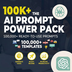 100,000 AI Prompt Library ChatGPT Midjourney Claude Run Your Business SEO Resale