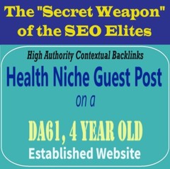 Premium SEO Guest Post on my DA60+ Health Blog with Dofollow backlink