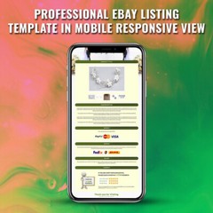 eBay Mobile Responsive HTML eBay Listing Template Auction Template Universal