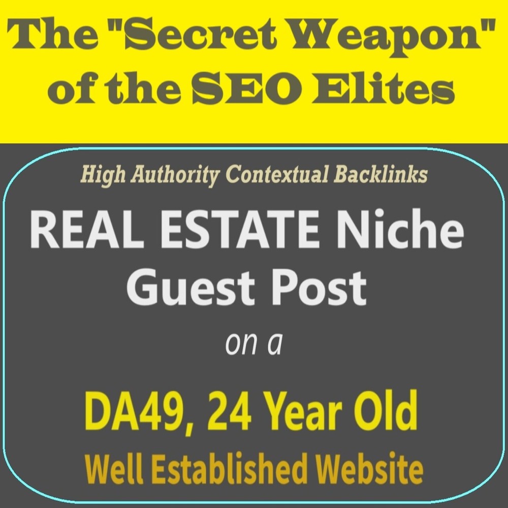 Premium SEO Guest Post on my DA40+ Real Estate Blog with Dofollow backlink