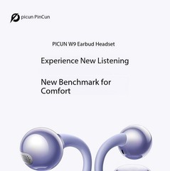 Pincun W9 Pro Bone Conduction Bluetooth Headphones, Open Wireless, Non-In-Ear