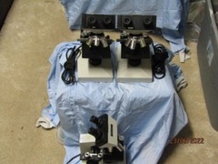 FISHER MICROMASTER TRANSMITTED LIGHT WITH 4X 100X 40X 10X OBJECTIVE – 3 IN STOCK