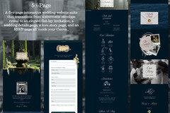 Wedding Website template | Rsvp invite | custom wedding site fully editable