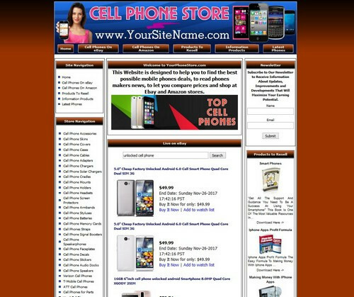 Cell Phone Store Business Website For Sale