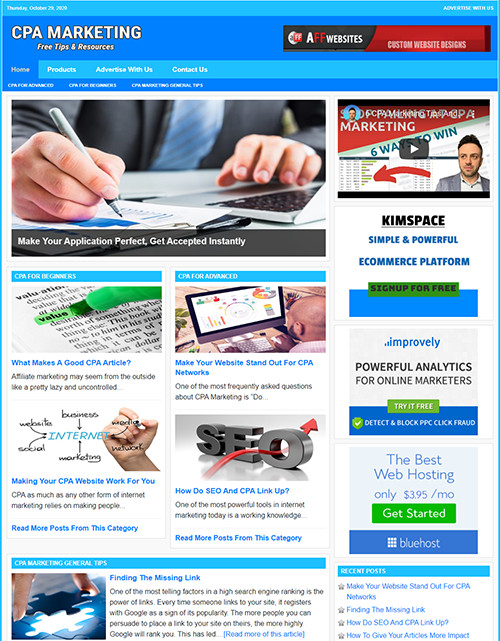 CPA Marketing Website Business For Sale – Work From Home Business Opportunity