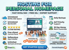 Hosting for Personal Homepage – 🌐Unlimited SSD + SSL + Emails | Only $14.99/Yr