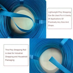 Plastic Strapping Kit 1/2″ x 500′ Polypropylene Banding with 100 Buckles Blue