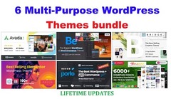 6 MULTIPURPOSE WORDPRESS THEME BUNDLE AVADA BETHEME BRIDGE SOLEDAD PHLOX PORTO
