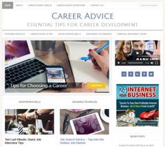 * CAREER & JOB ADVICE * blog website business for sale w/ AUTO CONTENT UPDATES