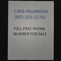 Toll Free 800 Vanity Number 855-FALLBROOK ideal for real estate agent California