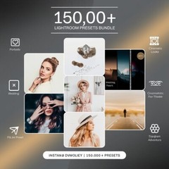 150,000+ Professional Lightroom Presets Bundle – For Portraits, Weddings, Cinema