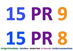 30 High PR Backlinks,15 PR9+15 PR8,Contextual,Anchor text,DoFollow. SEO,Traffic.