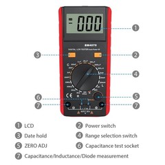 Medidor LCR Con Pantalla LCD Probador De Capacitancia Inductancia Y Resistencia