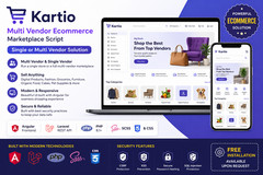 Kartio Multi-Vendor PHP eCommerce Platform | Angular & Laravel REST API Solution