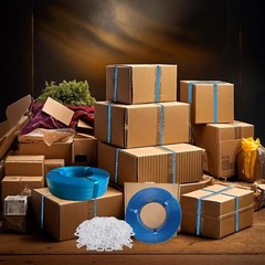 Plastic Strapping Kit 1/2″ x 500′ Polypropylene Banding with 100 Buckles Blue