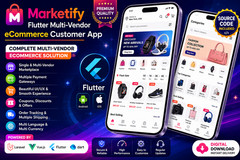 Marketify Flutter Multi-Vendor eCommerce Customer App | Flutter Android & iOS