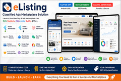 eListing – Classified Ads Marketplace Web + Flutter App | Laravel Admin Panel