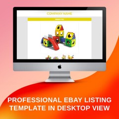 Ebay Listing Template HTML Professional Mobile Responsive Design Universal