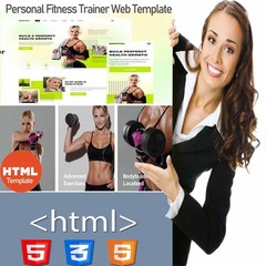 Personal FITNESS TRAINER WEBSITE| Full HTML Website Template