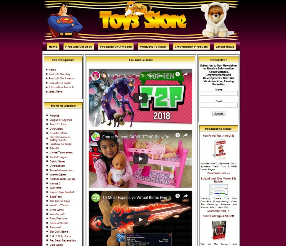 BABY TOYS STORE Website Sale, Online Business, Free Domain
