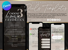21 Real Estate Marketing Reels. VOL. 1 – Canva Video Templates (Brown / Black)