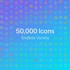 50,000 Premium Modern Icons Pack | High-Quality Digital Download | For Designers