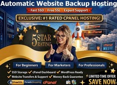 Automatic Website Backup Hosting – 💾 Unlimited Fast SSD Secure – Only $14.99/Yr