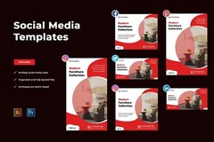 Modern Furniture Social Media Templates