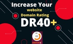 SEO website increase domain rank to Ahrefs 40 plus,backlinks increase DA TF DR