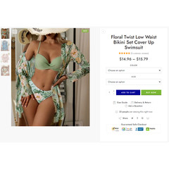 Dropshipping Website Business Affiliate Free Hosting+ Products, Bikini Swimsuits
